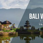Bali visa for Indians travel guide banner with a lakeside temple and mountains